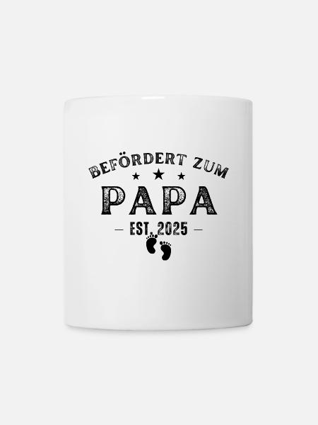 Befördert zum Papa Est. 2025 - Tasse - Weiß