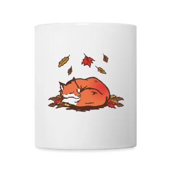 Illustration de renard d’automne tranquille - Mug blanc - blanc - Devant