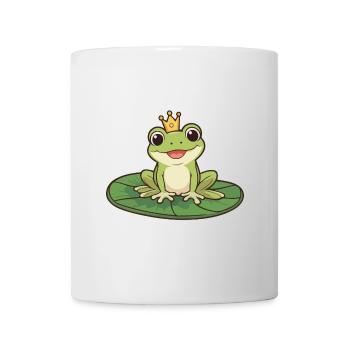 Froschkönig auf Seerose - Tasse - Weiß - Vorne