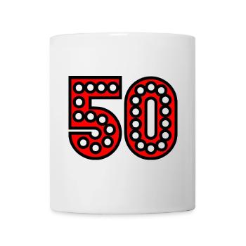 50. 50 YEARS. 50th ANNIVERSARY. 50 YEARS ANNIVERSARY. - Mug - white - Front