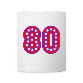 80. 80 YEARS. 80th ANNIVERSARY. 80 YEARS ANNIVERSARY. - Mug - white - Front