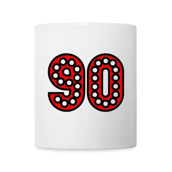 90. 90 ANS. 90e ANNIVERSAIRE. ANNIVERSAIRE 90 ANS. - Mug blanc - blanc - Devant