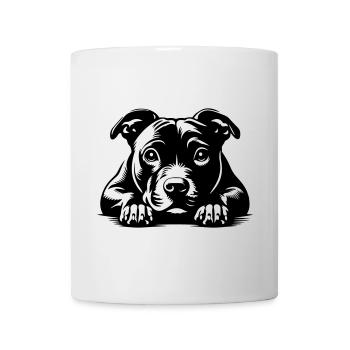 Staffordshire Bull Terrier Head with Paws - Mug - white - Front