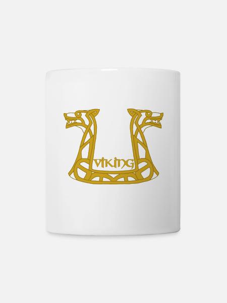 Wikinger Goldener Drache - Tasse - Weiß