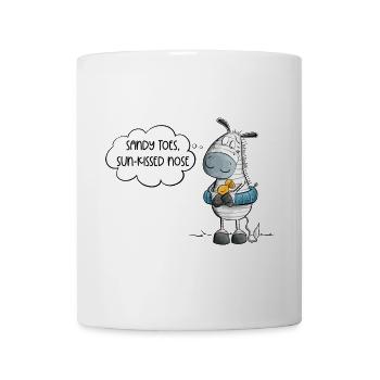 Dicton de plage d’été zèbre - Mug blanc - blanc - Devant