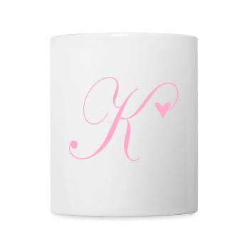 Monogram K Heart Vine - Mug - white - Front