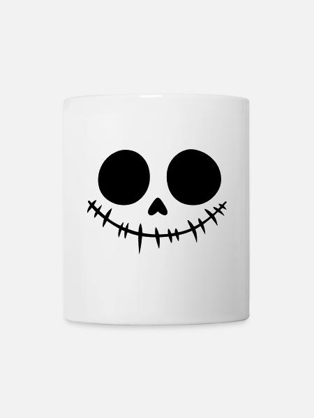 Halloween Kostüm Kürbis Zombie Hexe Vampir - Tasse - Weiß