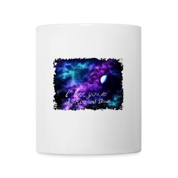 Vache de l’espace mangeuse de planète - Mug blanc - blanc - Devant