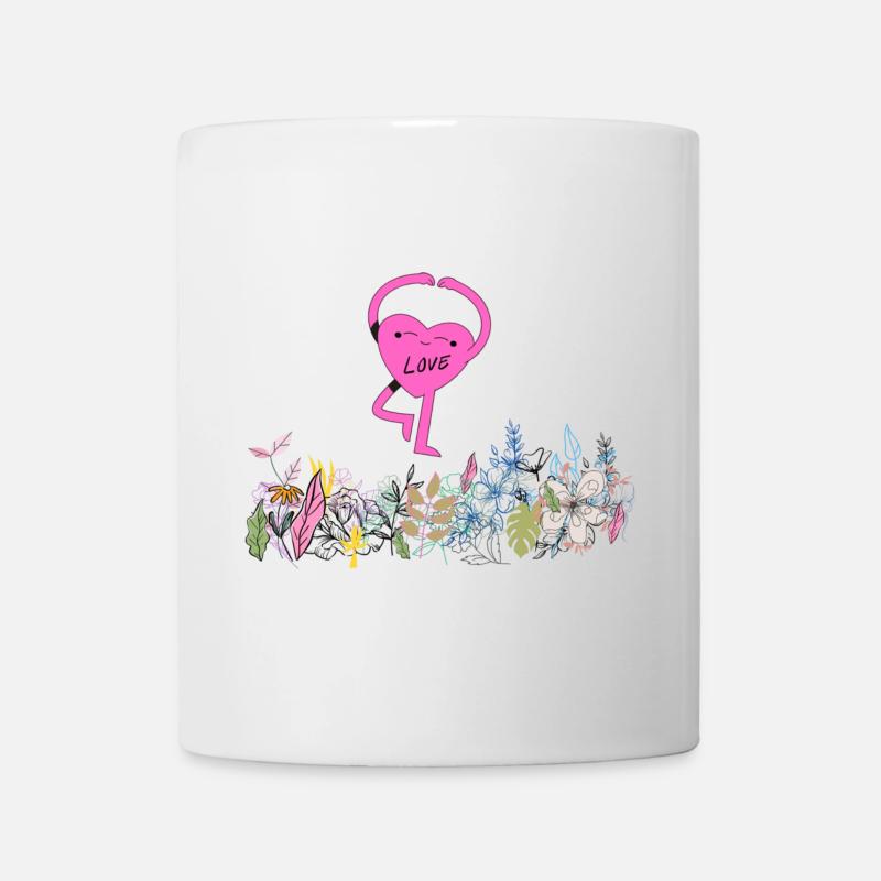 Heart Dancer on Flower Garden - Mug - white