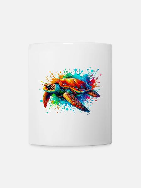 Schildkröte - Tasse - Weiß