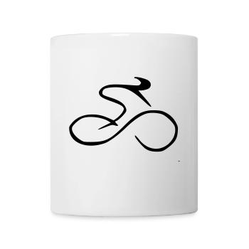 Rennrad Linienkunst Schwarz - Tasse - Weiß - Vorne