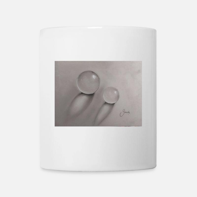 Transparent glass balls with shadow effect - Mug - white