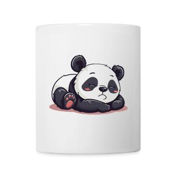 Dessin animé mignon d’un panda endormi - Design adorable - Mug blanc - blanc - Devant