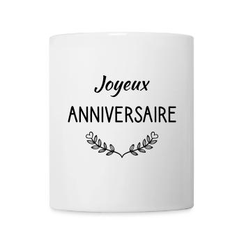 1. 1 Jahr. 1. JUBILÄUM. 1-JÄHRIGES JUBILÄUM - Tasse - Weiß - Vorne