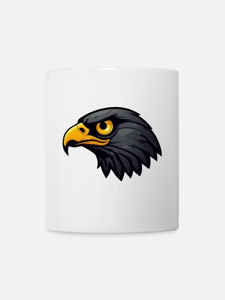 Cartoon Adler Logo - Tasse - Weiß