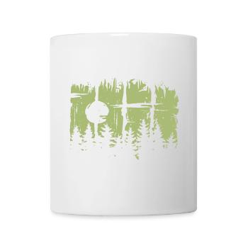 Forêt Brosse Extérieur Arbres Nature Randonnée Icône - Mug blanc - blanc - Devant