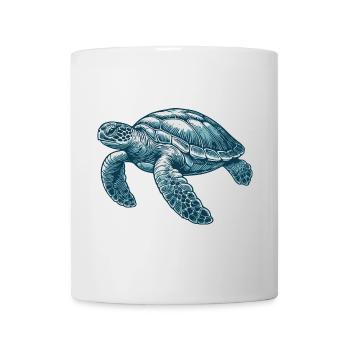 Tortue marine - Mug blanc - blanc - Devant