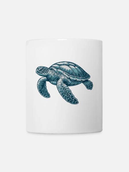 Wasserschildkröte - Tasse - Weiß
