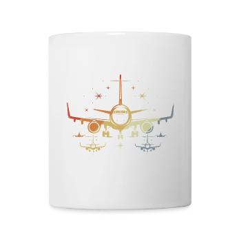 Flugzeuge Grafik Retro - Tasse - Weiß - Vorne