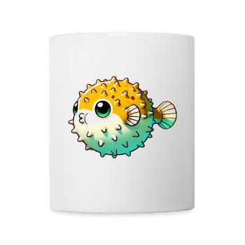 Kugelfisch - Tasse - Weiß - Vorne