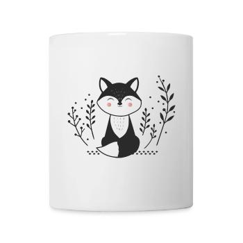 Smiling Fox – Minimalist Illustration - Mug - white - Front