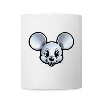 Cartoon Comic Süße Mascot Maus - Tasse - Weiß - Vorne