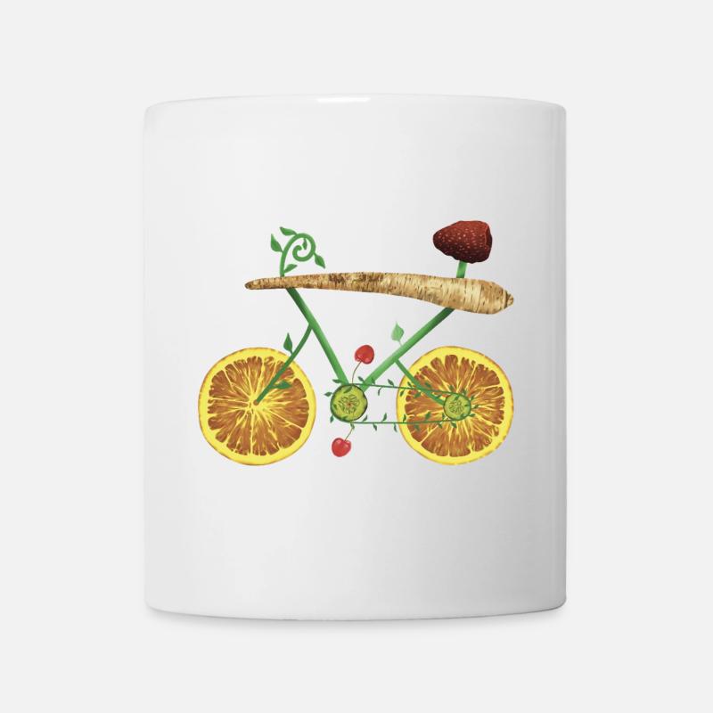 Fruity bike design with orange slices - Mug - white