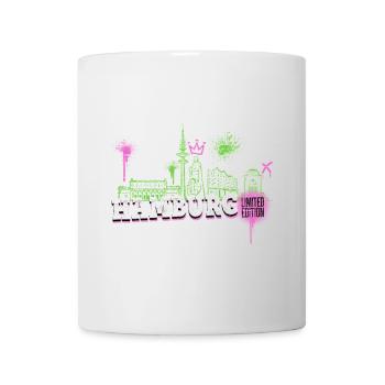 Hamburg Skyline Stadt Deutschland Graffiti - Tasse - Weiß - Vorne