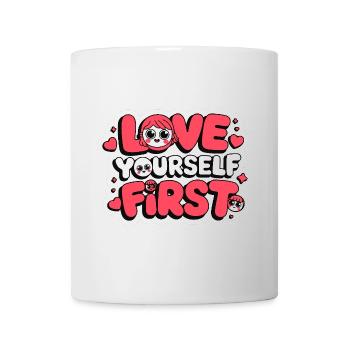 love yourself first Galentine’s Day 2026 - Mug blanc - blanc - Devant