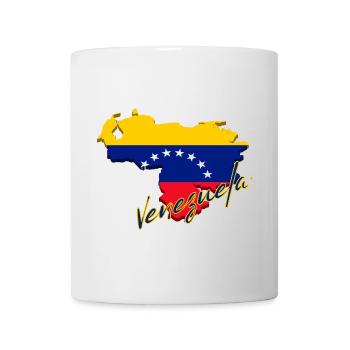Carte du drapeau du Venezuela, fierté vénézuélienne - Mug blanc - blanc - Devant