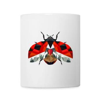 Flying ladybug in strong red tones - Mug - white - Front