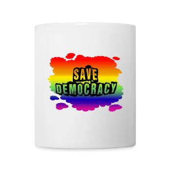 Stop AfD contre la droite, la démocratie, la diversité, la gauche - Mug blanc - blanc - Devant
