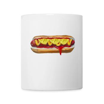 Farbexplosiver Hotdog Malerei - Tasse - Weiß - Vorne