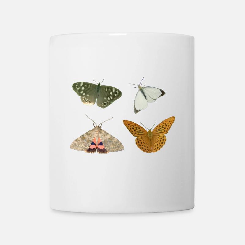 Insekten Schmetterlinge - Tasse - Weiß