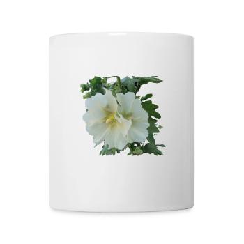 Stockrose - Tasse - Weiß - Vorne