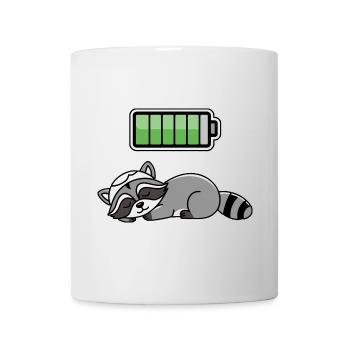 Racoon Sleeping Recharging Night Bedtime - Tasse - Weiß - Vorne