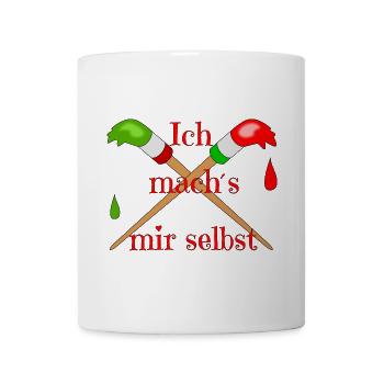 Maler Pinsel - Tasse - Weiß - Vorne