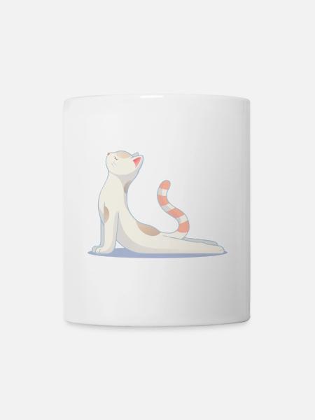 Katze macht Yoga – Harmonie & Balance - Tasse - Weiß