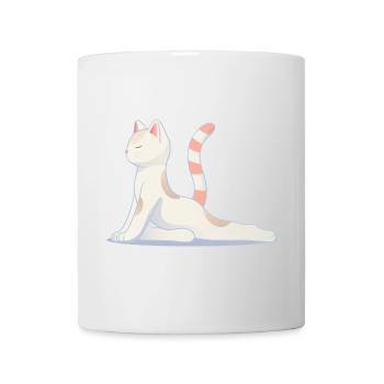 Cat in meditative yoga pose - Mug - white - Front