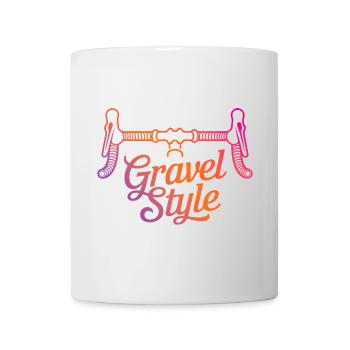 Style gravel - guidon de vélo de gravel rétro - Mug blanc - blanc - Devant