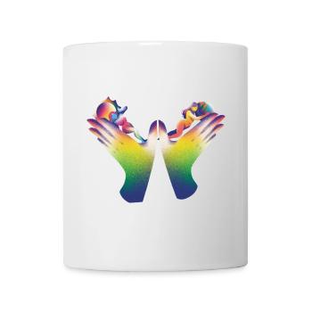 Rainbow Hands of Care - Mug - white - Front