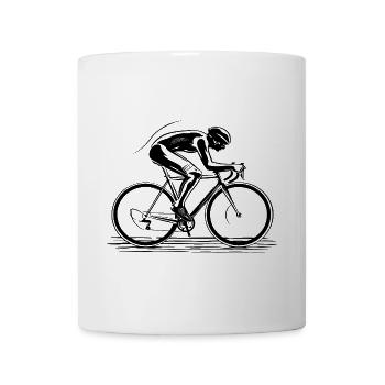 Cyclist Drawing - Mug - white - Front