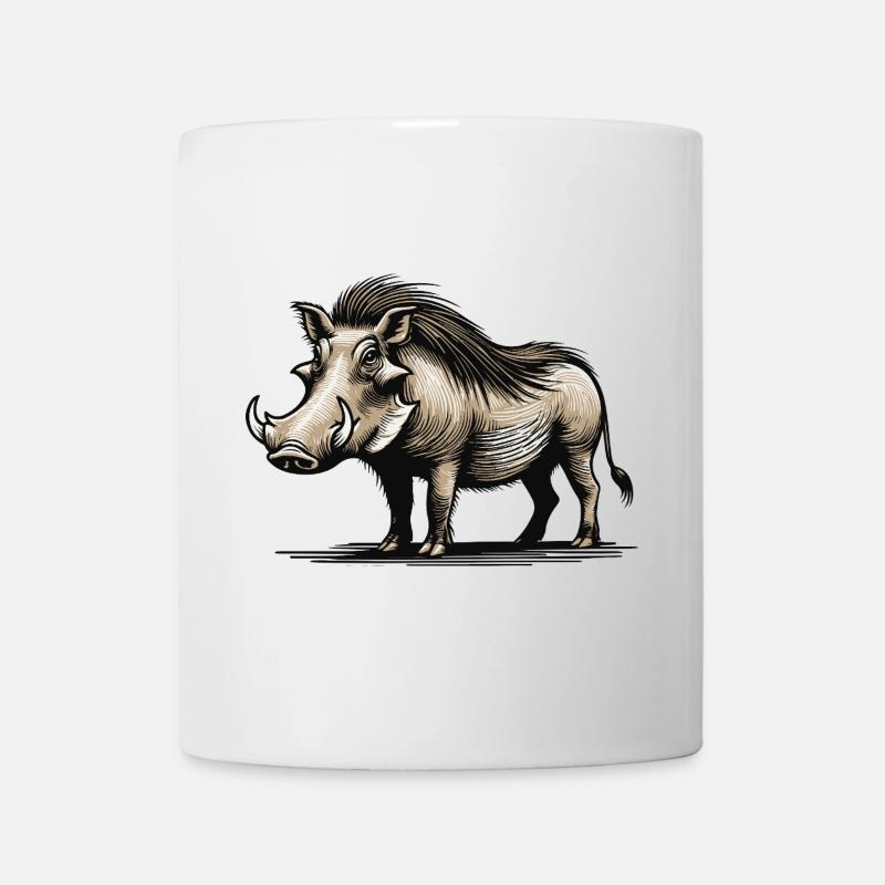 Warzenschwein - Tasse - Weiß