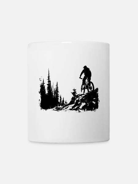 Mountainbike Radfahrer - Tasse - Weiß