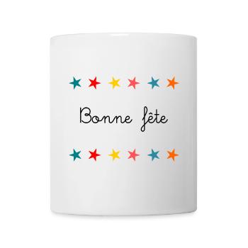 BONNE FÊTE. COEUR. BONNE FÊTE MAMAN. MAMAN - Mug blanc - blanc - Devant