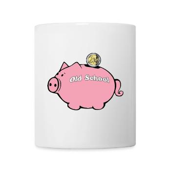 Sparschwein der alten Schule - Tasse - Weiß - Vorne