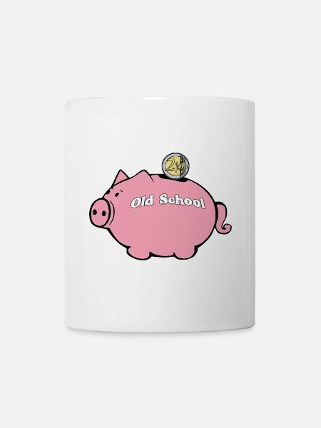 Sparschwein der alten Schule - Tasse - Weiß