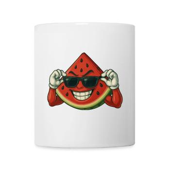 Cool strawberry with sunglasses smile summer - Mug - white - Front