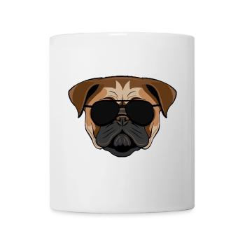 Bulldog in sunglasses - Tasse - Weiß - Vorne