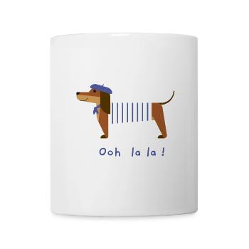 Dachshund Ooh la la - Mug - white - Front